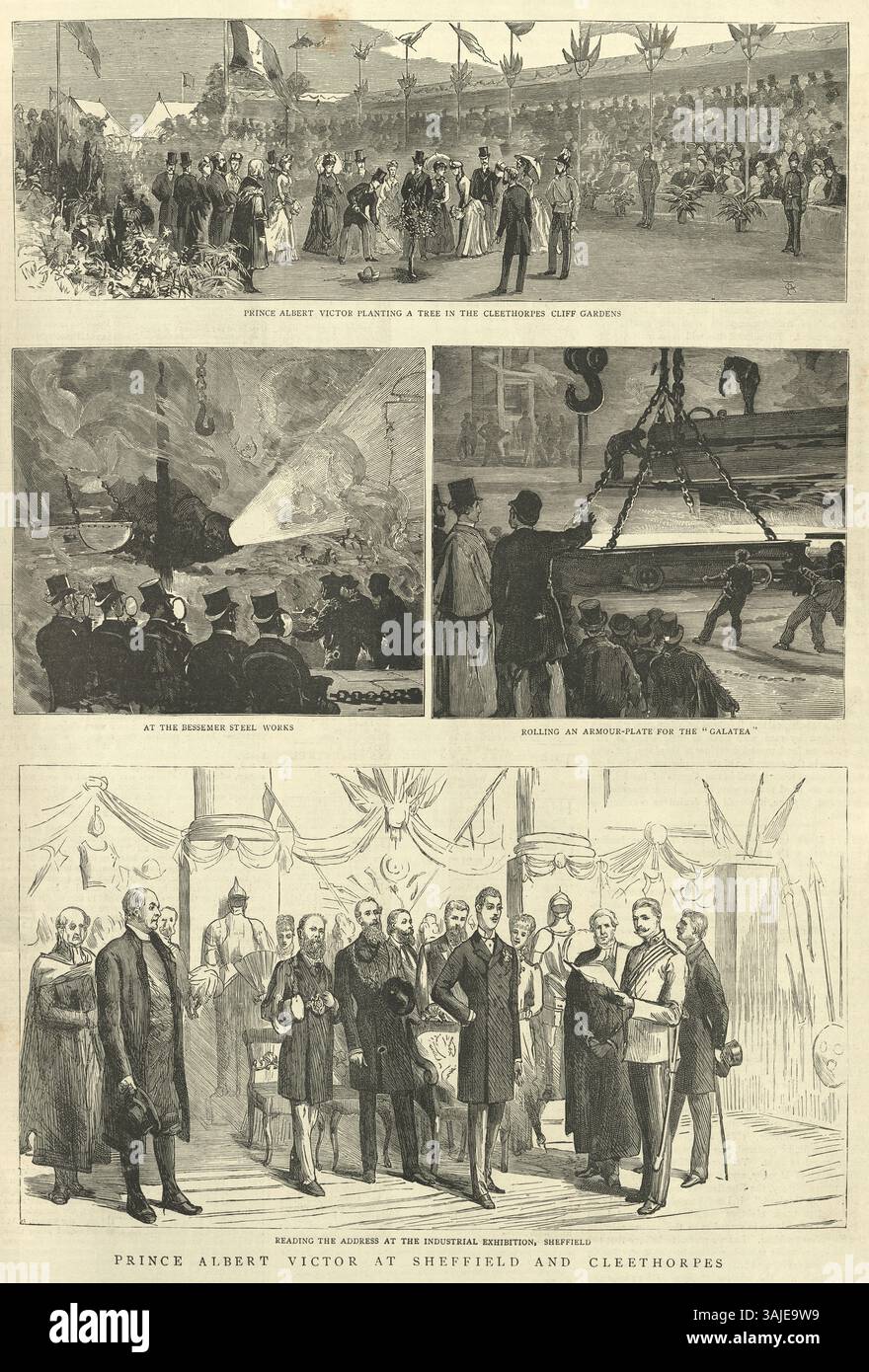 Sheffield steel factory victorian hi-res stock photography