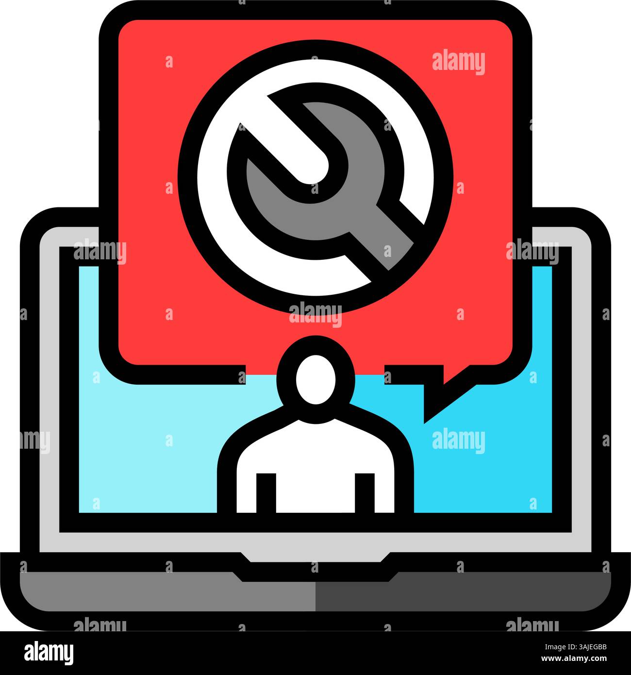 service desk information color icon vector illustration Stock Vector ...