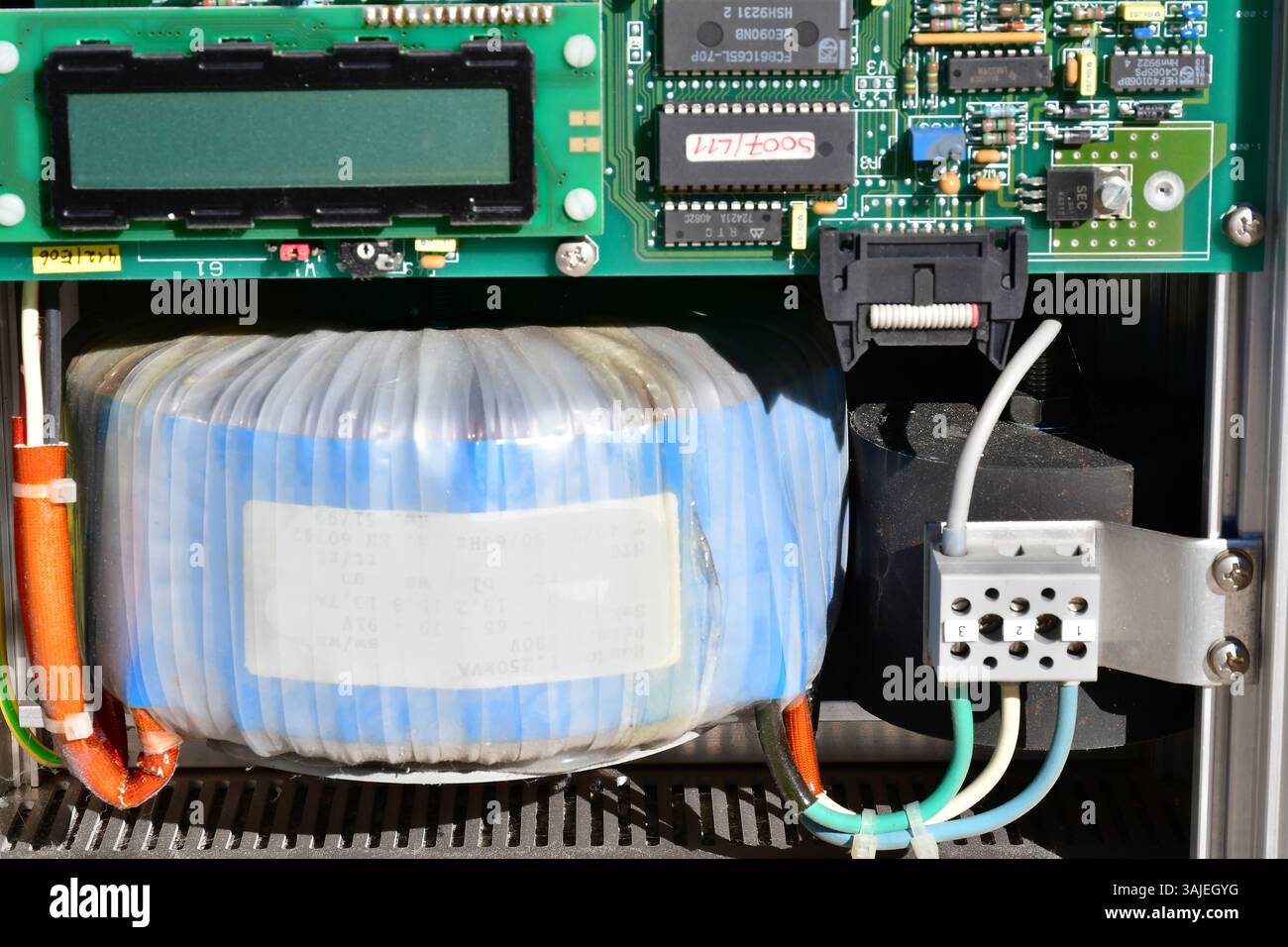 inverter for solar system in a closeup Stock Photo