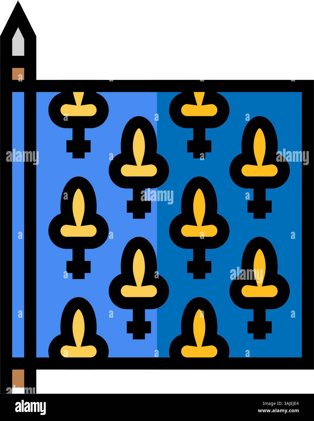 Flag medieval heraldry color hi-res stock photography and images - Alamy