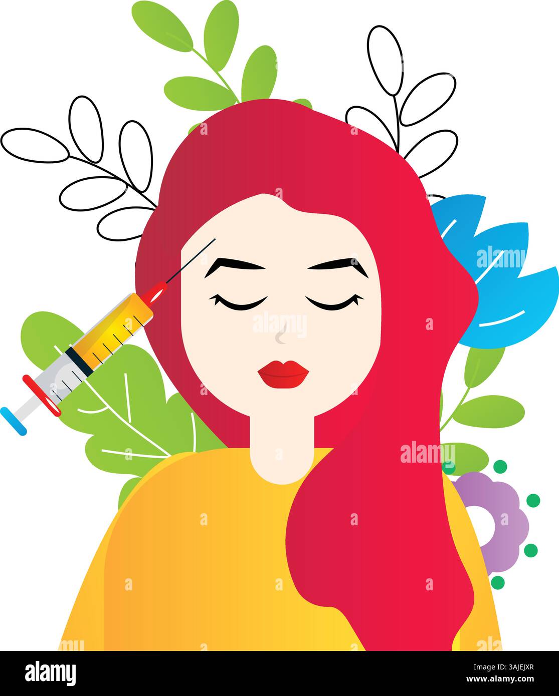 Skincare routine flat vector illustration on the white background Stock ...