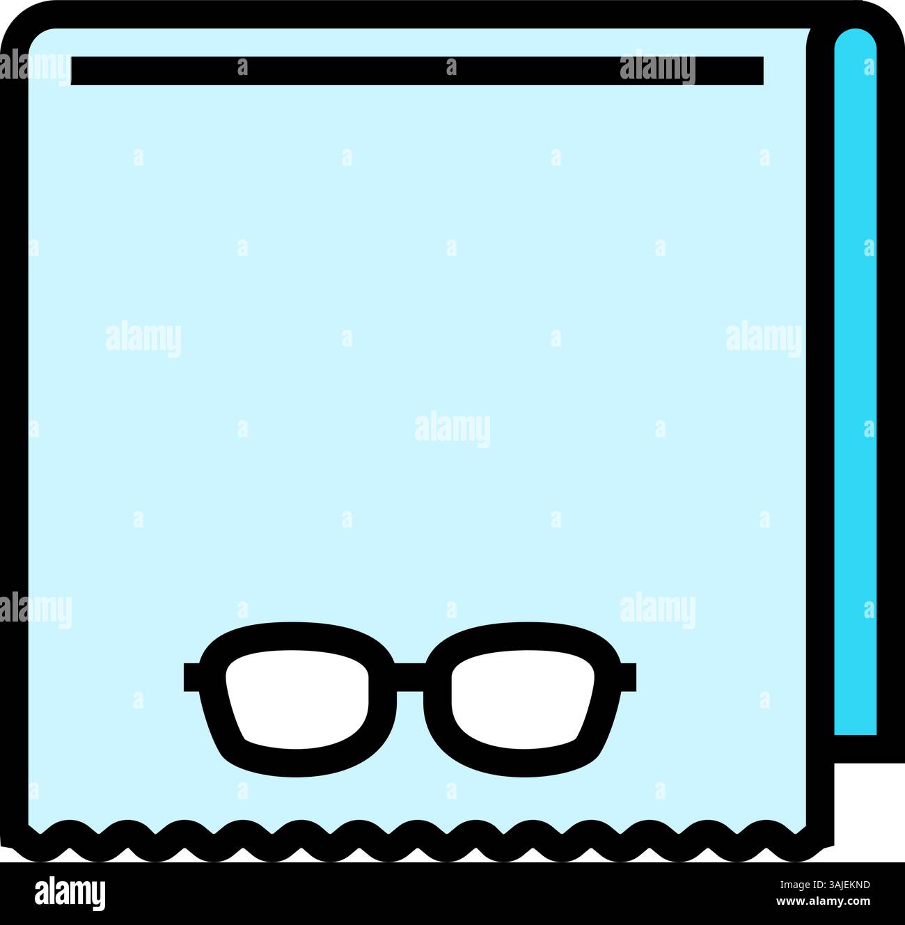 lens cleaning cloth optometry vision color icon vector illustration ...