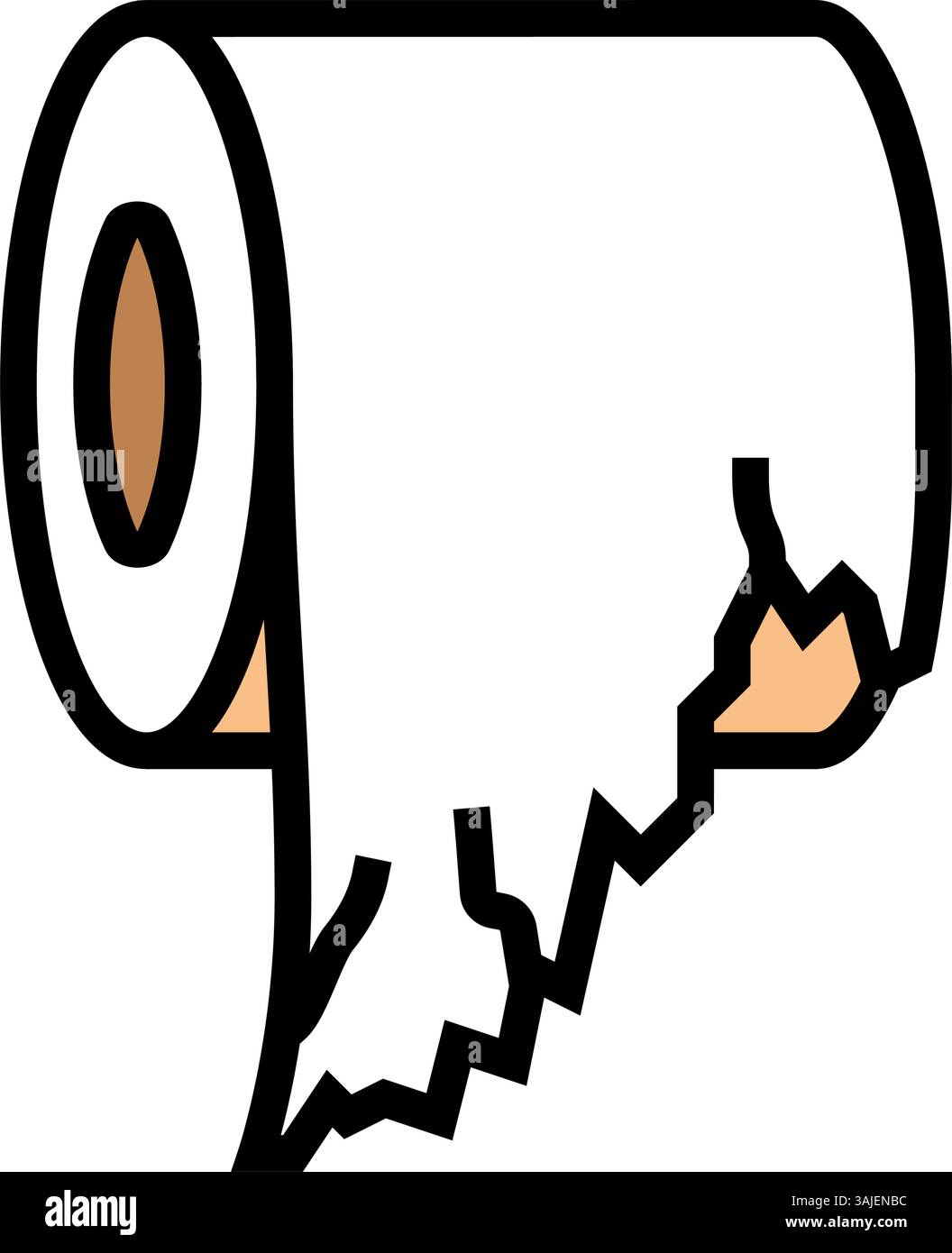 rip line toilet paper color icon vector illustration Stock Vector Image ...