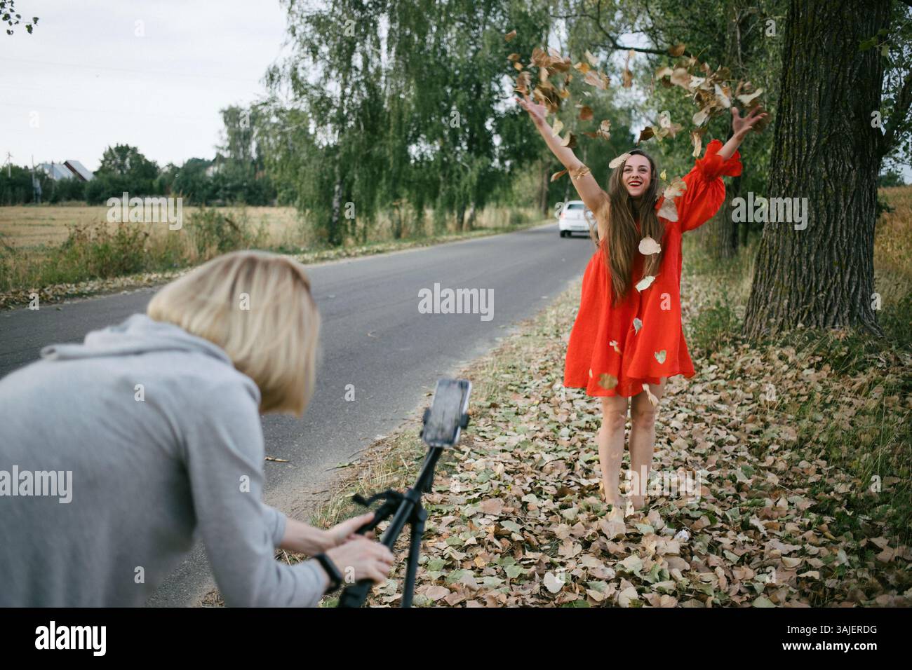 Barefoot model behind the scenes hi-res stock photography and images ...
