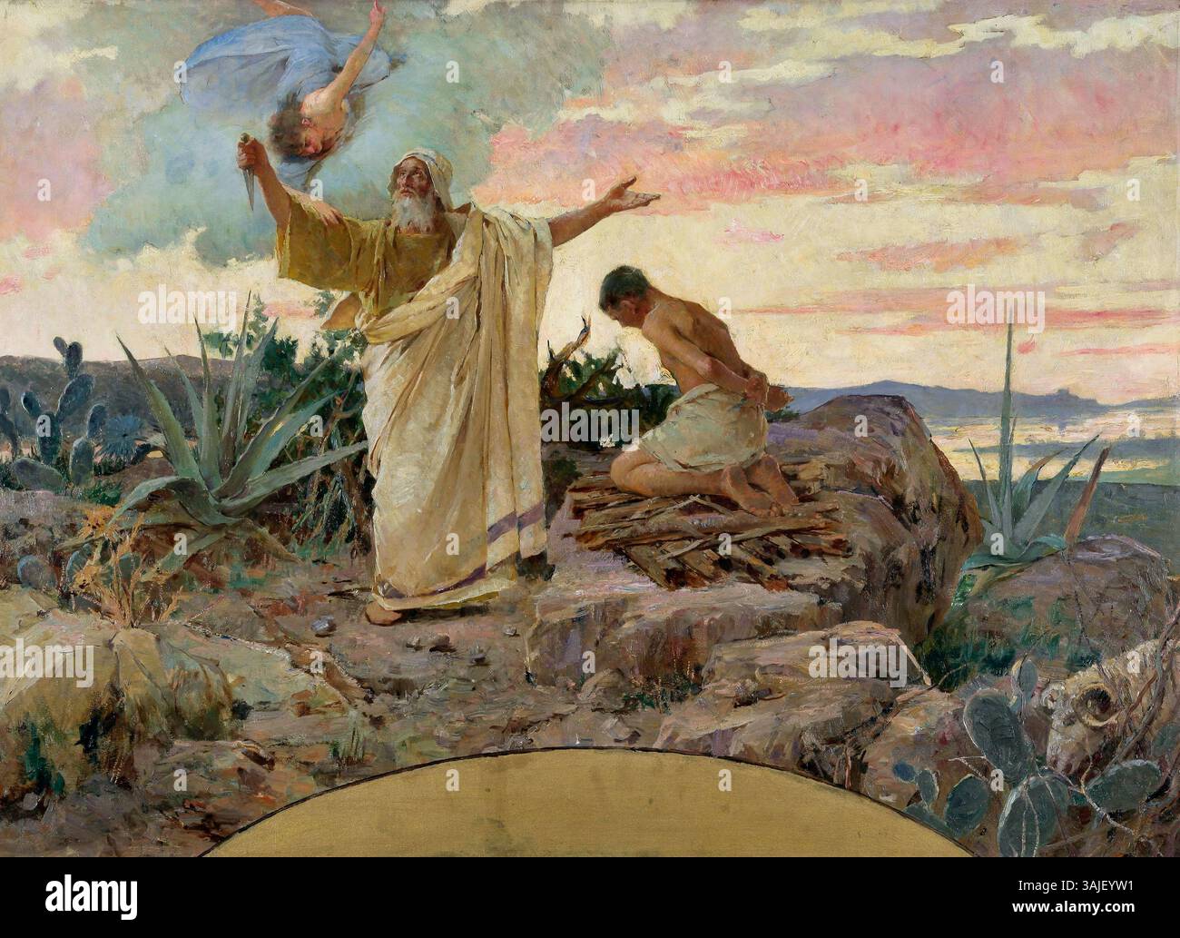 The Sacrifice of Isaac - Mato Celestin Medovic, 1895 Stock Photo - Alamy