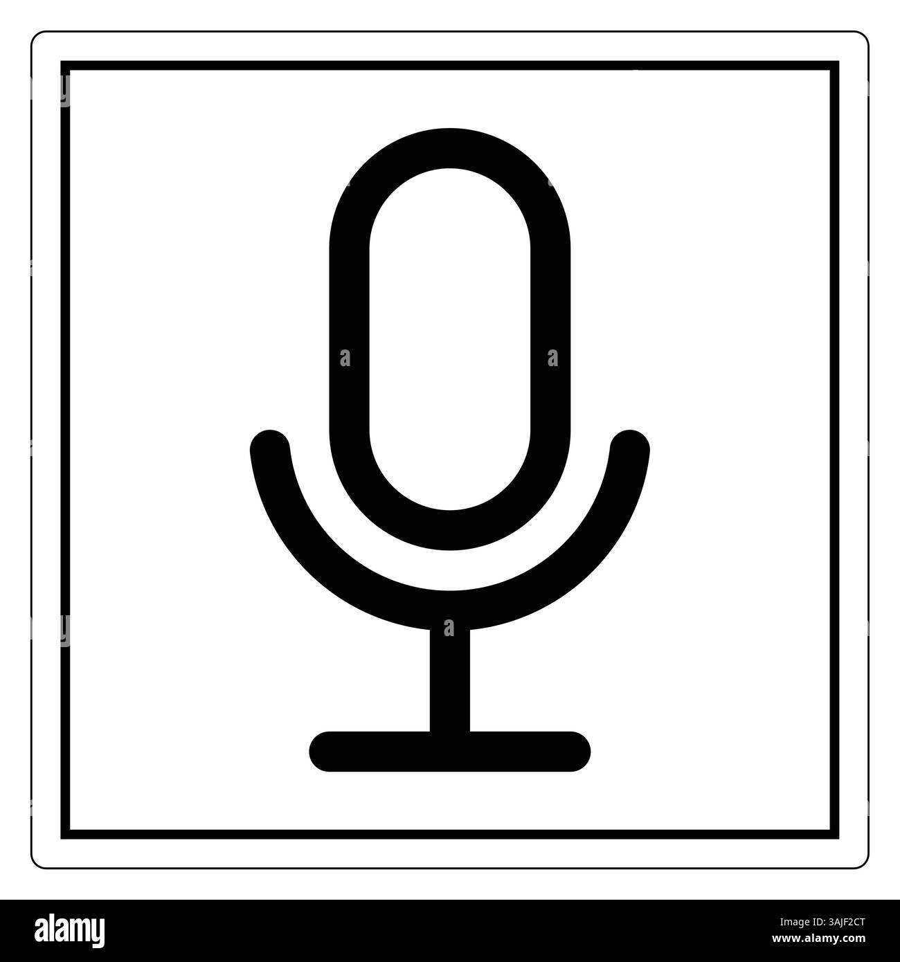 Microphone Icon Symbol on White Background Stock Vector Image & Art - Alamy