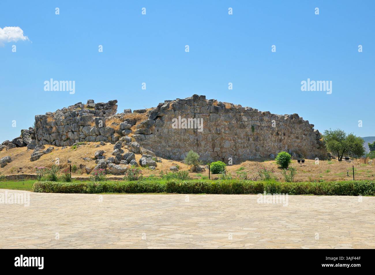 Mighty ancient mycenaean fortification wall of Tiryns (Tíryntha ...