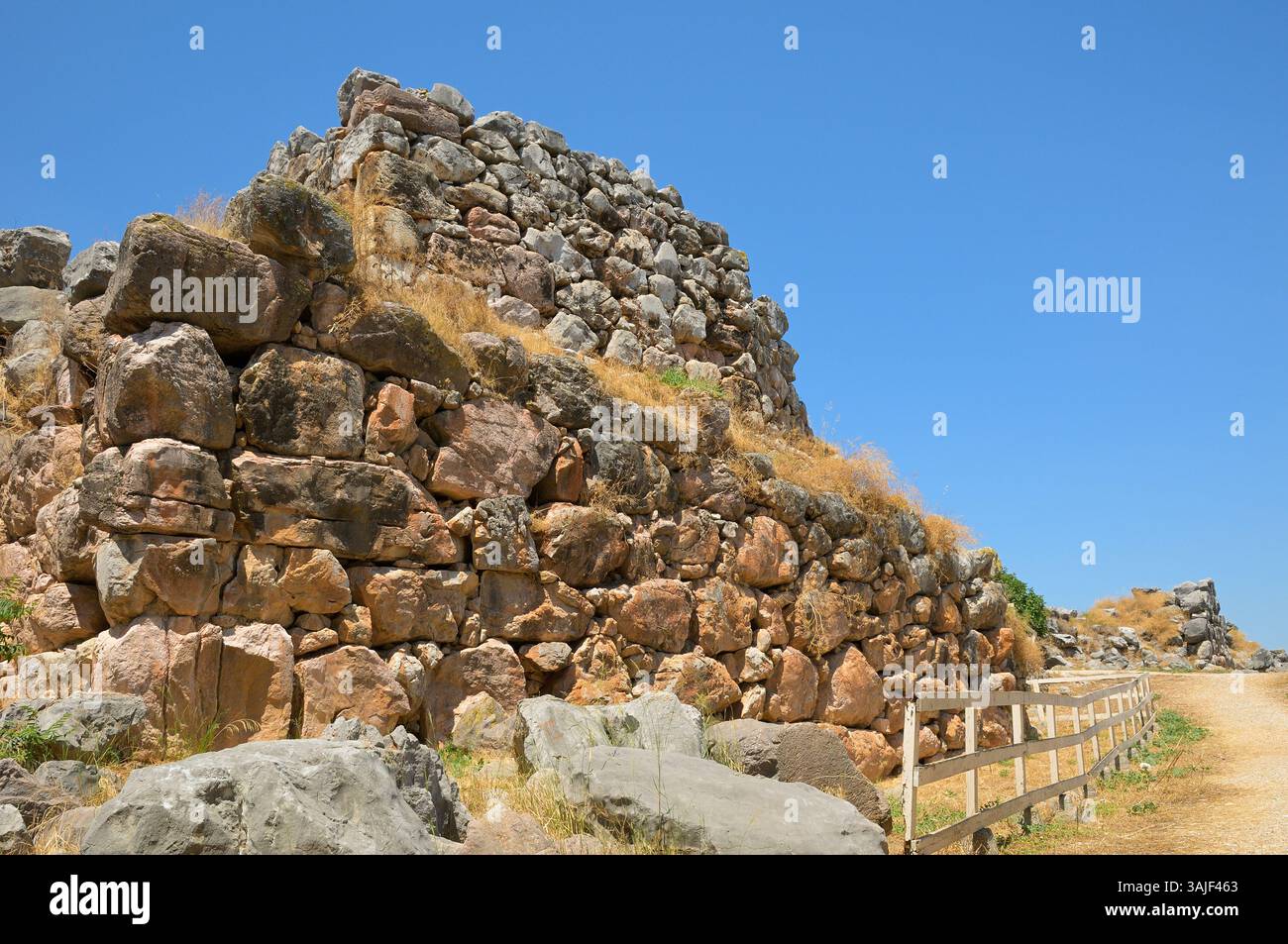 Mighty ancient mycenaean fortification wall of Tiryns (Tíryntha ...