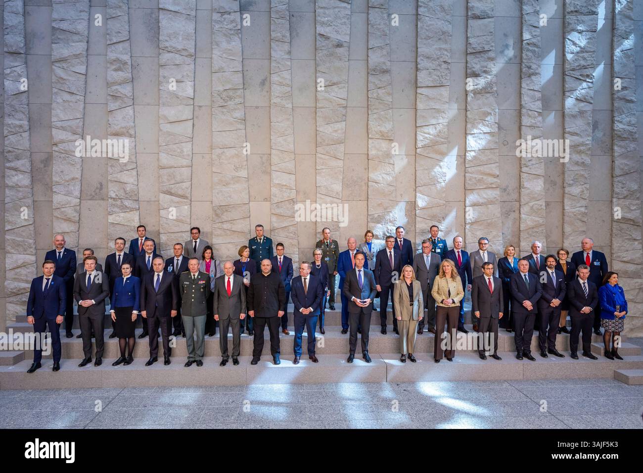 NATO Defence Ministers pose for a family picture during a meeting of ...
