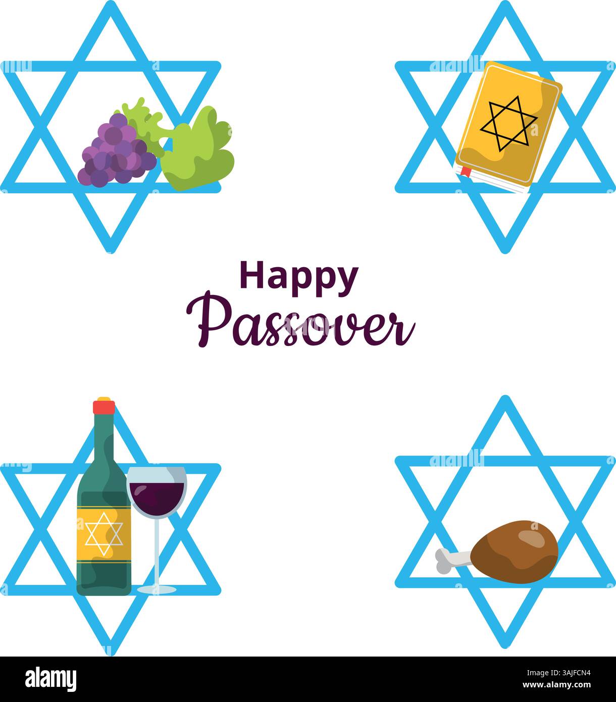 Happy Passover cartoon vector illustration Stock Vector Image & Art - Alamy