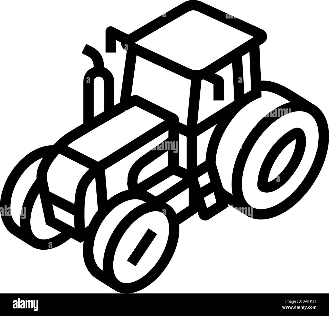 plowing tractor line icon vector illustration Stock Vector Image & Art ...