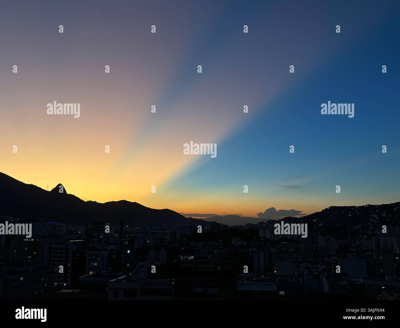 sky lights sunset - Smartphone Captured Stock Image