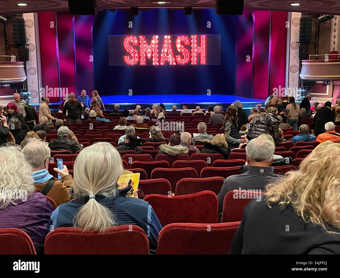 Smash is a musical comedy playing at the imperial theater on W. 45th St., 2025, New York City, USA - Smartphone Captured Stock Image