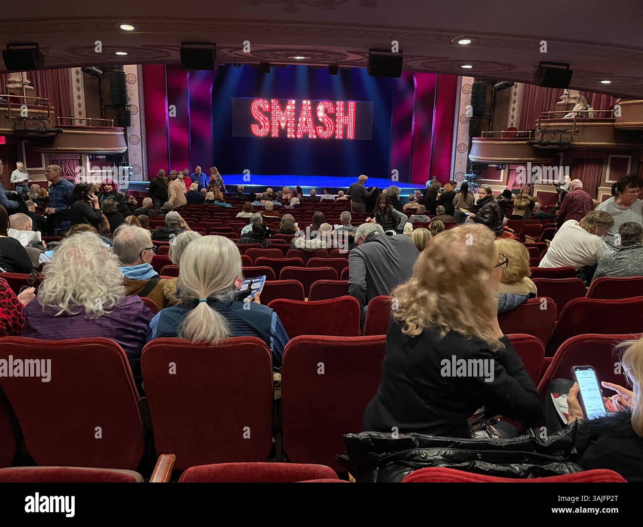 Smash is a musical comedy playing at the imperial theater on W. 45th St., 2025, New York City, USA - Smartphone Captured Stock Image