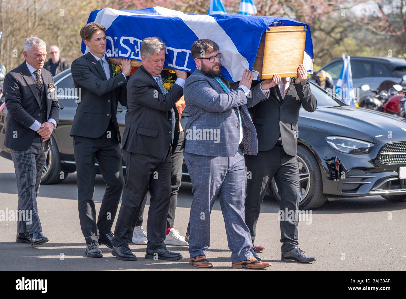 Keith Runk Msp Keith Brown MSP (centre) carries the coffin at the funeral of his ...