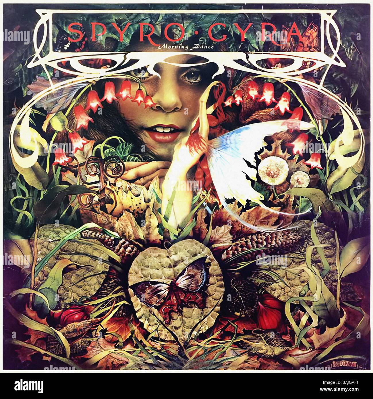 Spyro Gyra Morning Dance - Vintage Vinyl Record Cover Stock Photo