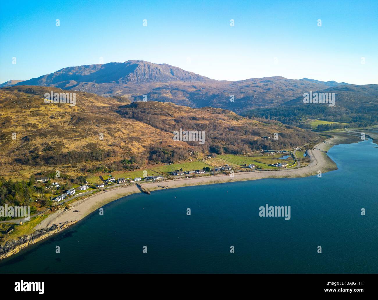 Arncroach Aerial view from drone of Glenelg village in Lochalsh, Highland ...