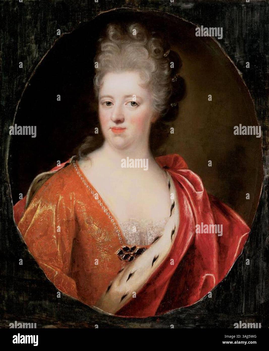 Manyoki Ádám Mányoki’s 1707 painting depicts Charlotte Amalie of Hesse-Wanfried ...