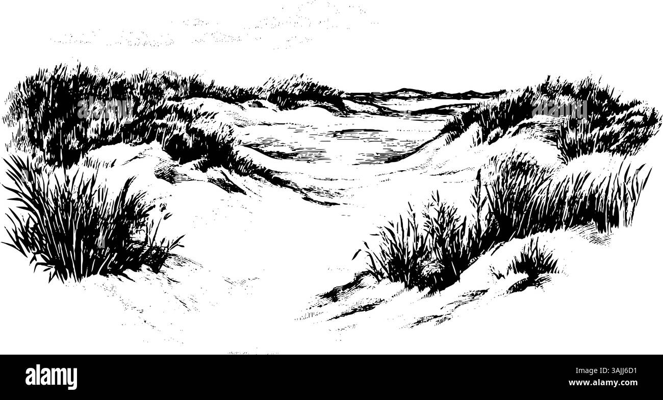 Rolling distant hills Stock Vector Images - Alamy, image size:1300x785