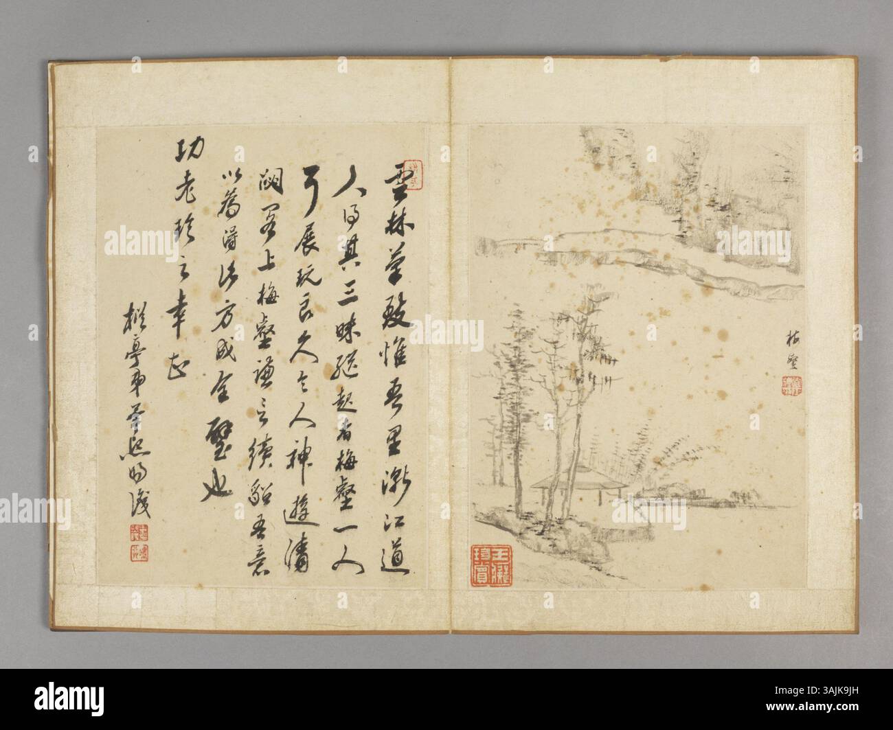 A Chinese painting housed in The Palace Museum, demonstrating ...