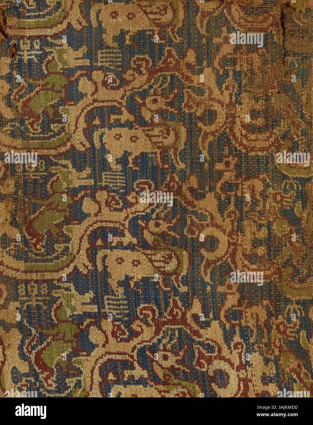 A 1st-century BC to 3rd-century AD Shu brocade with designs of five ...