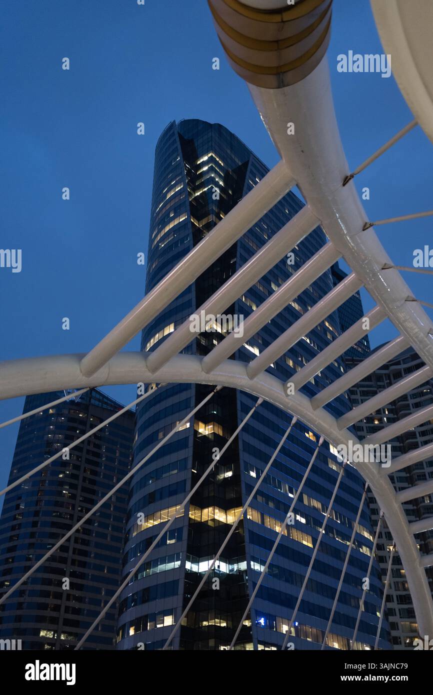 Picture of Bangkok, Thailand. March 26th 2025. Modern high rise office and condo ...