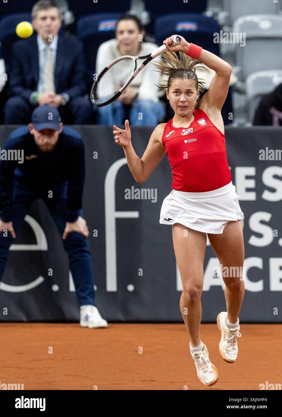 Radom Sports Center, Radom, Poland. 11th Apr, 2025. Billie Jean King Cup Qualifying Tournament, Day 2; Maja Chwalinska Credit: Action Plus Sports/Alamy Live News Stock Photo