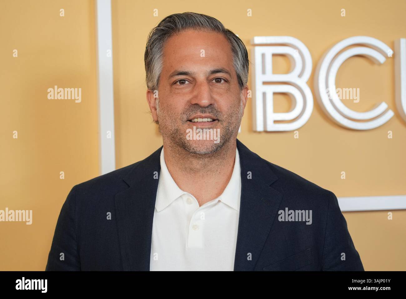 Eric Ledgin arrives at the NBCU Emmy luncheon on Friday, April 11, 2025 ...