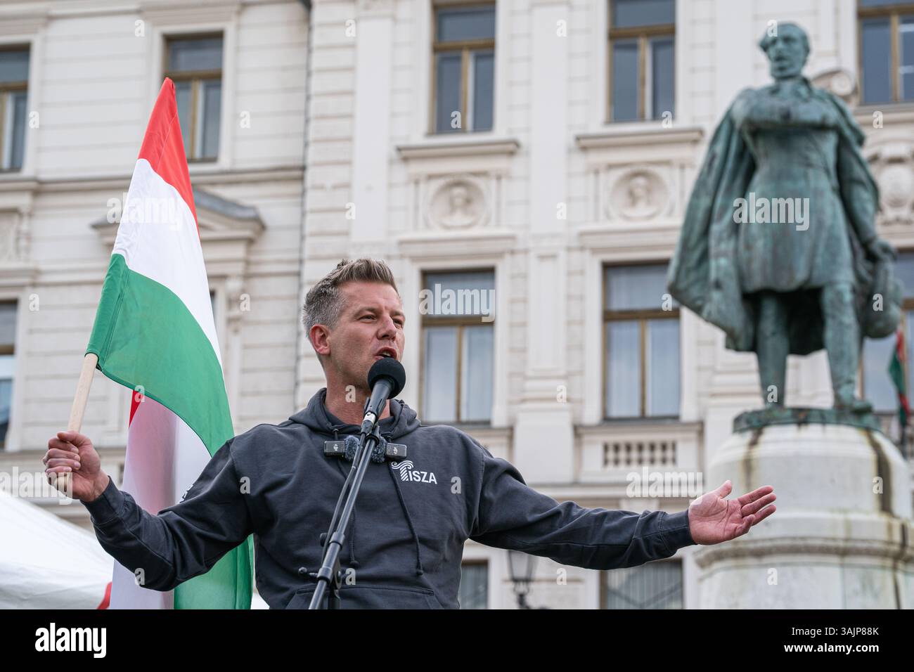 Pecs Hungary Apr 11 2025 Hungarian Politician Peter Magyar Leader