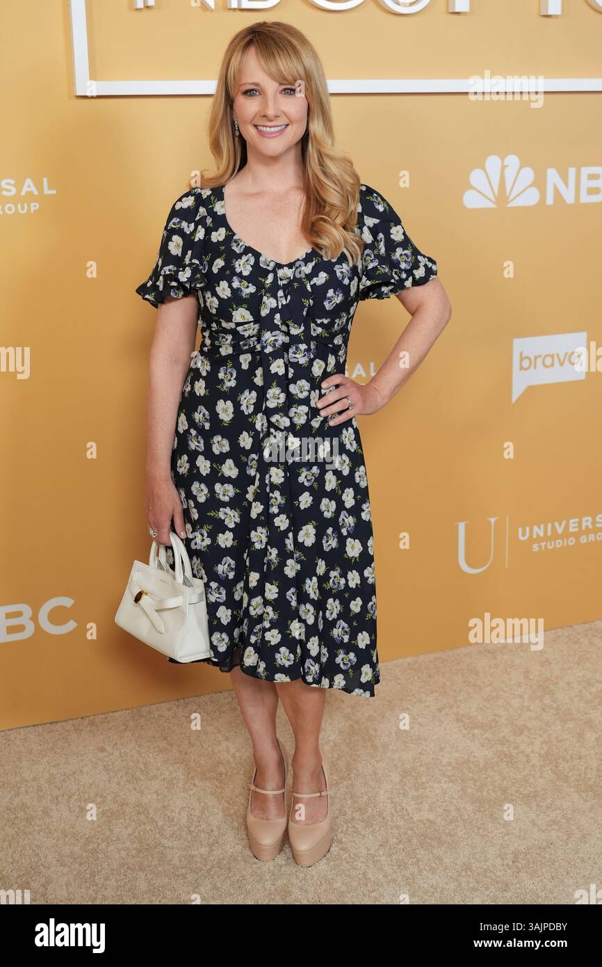 Melissa Rauch arrives at the NBCU Emmy luncheon on Friday, April 11 ...