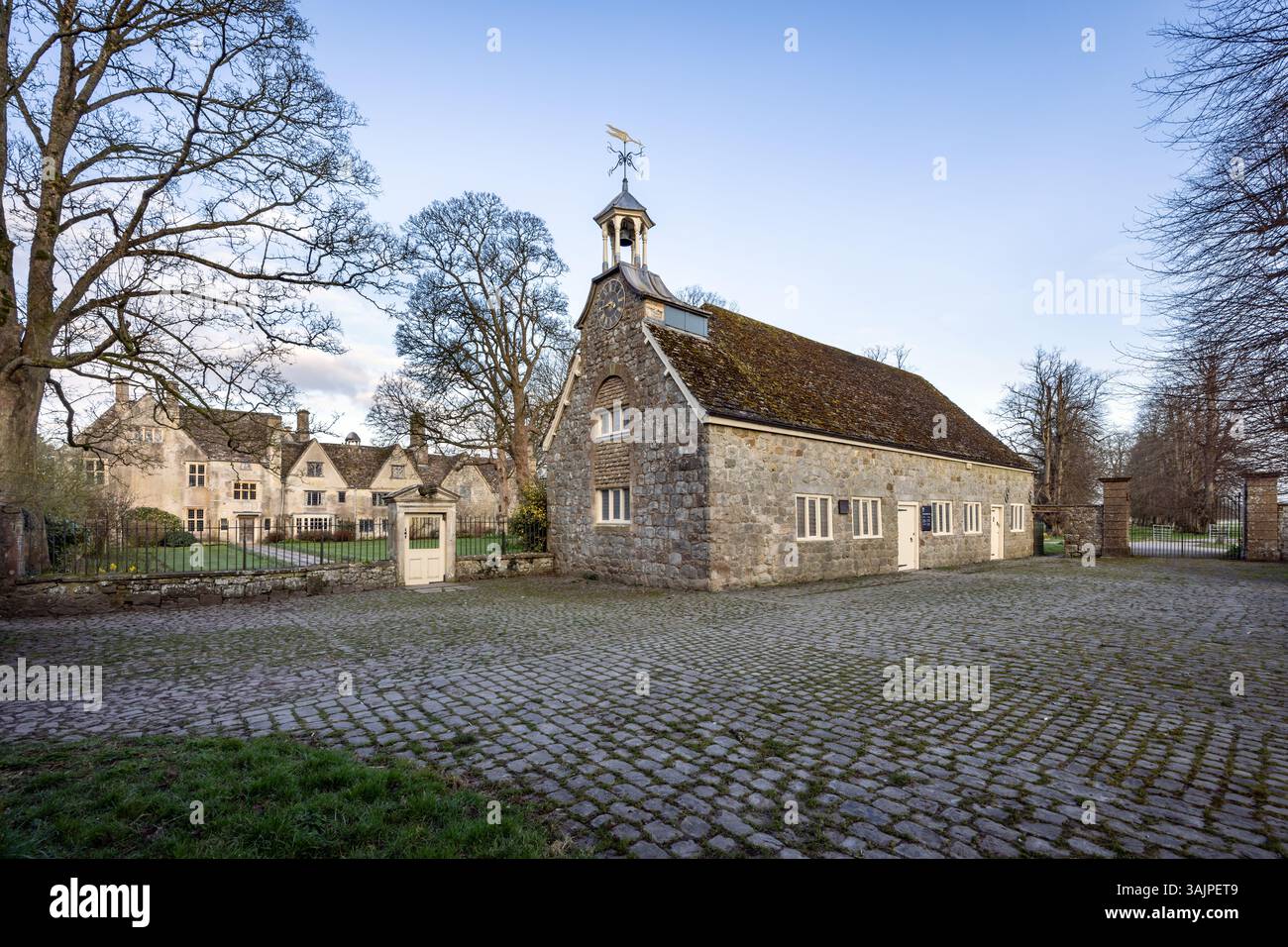 Avebury Manor & Garden stables, a Grade I listed early 16th-century manor house in Wiltshire, England Stock Photo
