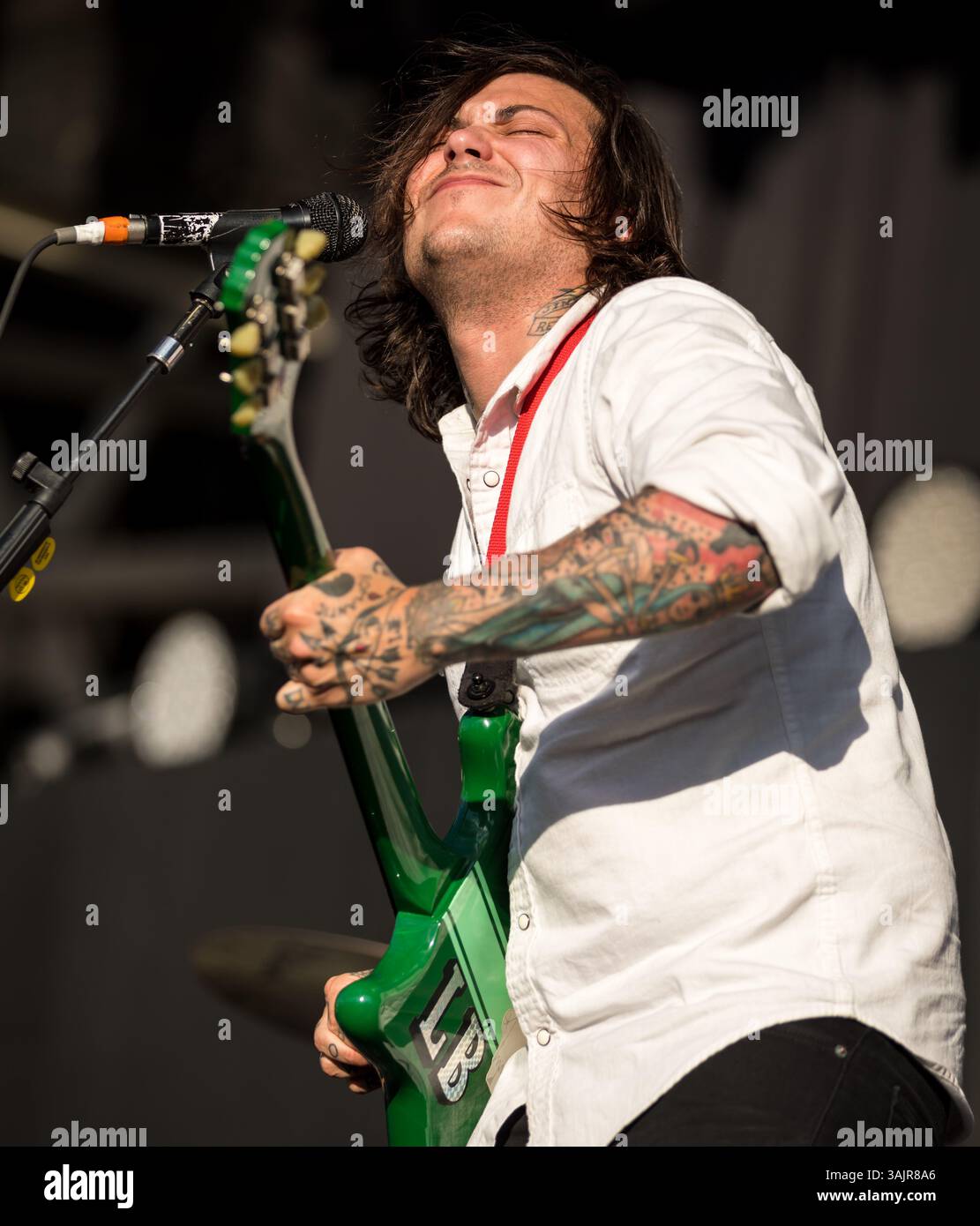 June 28, 2017 - Austin, Texas, U.S - Frank Iero and the Patience performs at the Austin360 Amphitheater in Austin, Texas. (Credit Image: © Ralph Arvesen via ZUMA Wire) Stock Photo