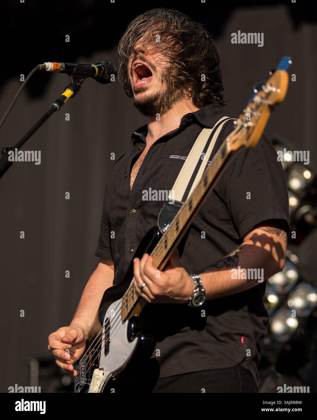 June 28, 2017 - Austin, Texas, U.S - Frank Iero and the Patience performs at the Austin360 Amphitheater in Austin, Texas. (Credit Image: © Ralph Arvesen via ZUMA Wire) Stock Photo
