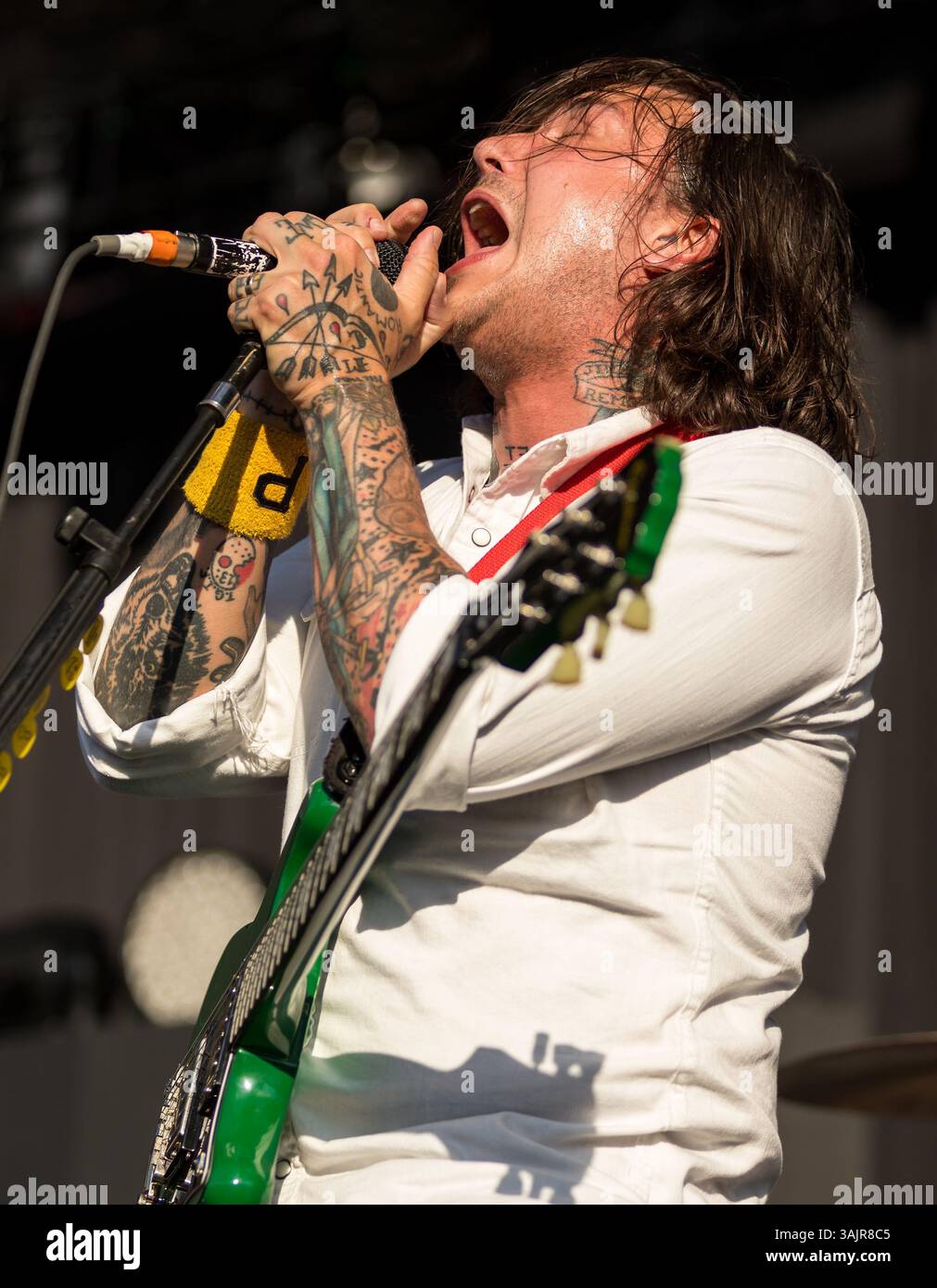 June 28, 2017 - Austin, Texas, U.S - Frank Iero and the Patience performs at the Austin360 Amphitheater in Austin, Texas. (Credit Image: © Ralph Arvesen via ZUMA Wire) Stock Photo