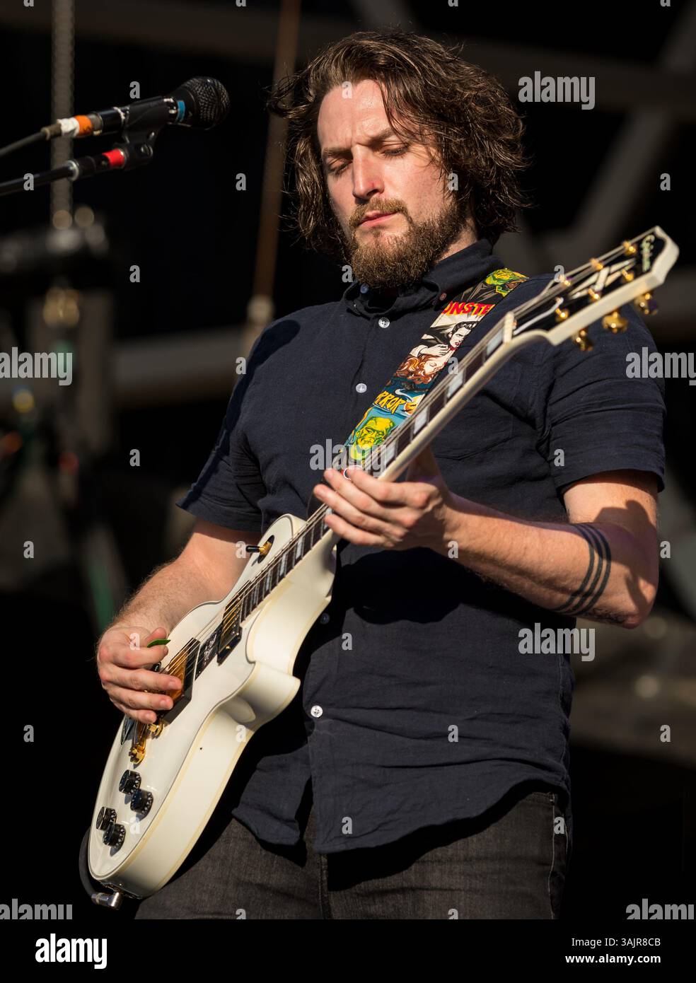 June 28, 2017 - Austin, Texas, U.S - Frank Iero and the Patience performs at the Austin360 Amphitheater in Austin, Texas. (Credit Image: © Ralph Arvesen via ZUMA Wire) Stock Photo