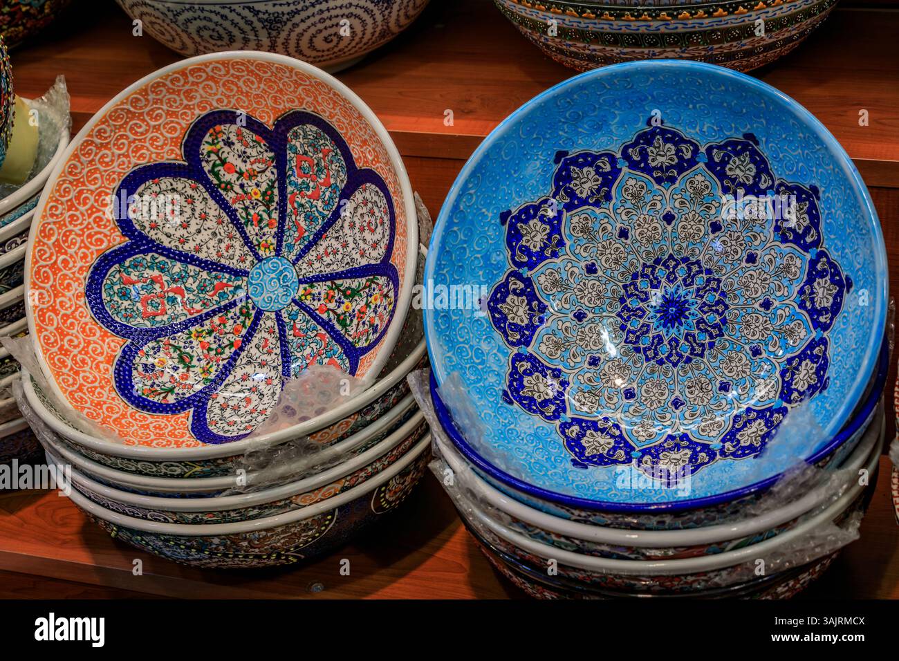 Grand Plat En Céramique Turquie - Multicouleur - Décoratif Et Authentique