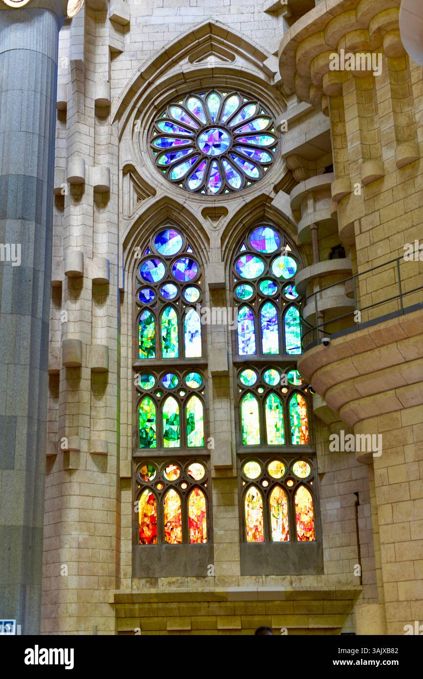 Sagrada Familia Stained Glass Hi res Stock Photography And Images Alamy