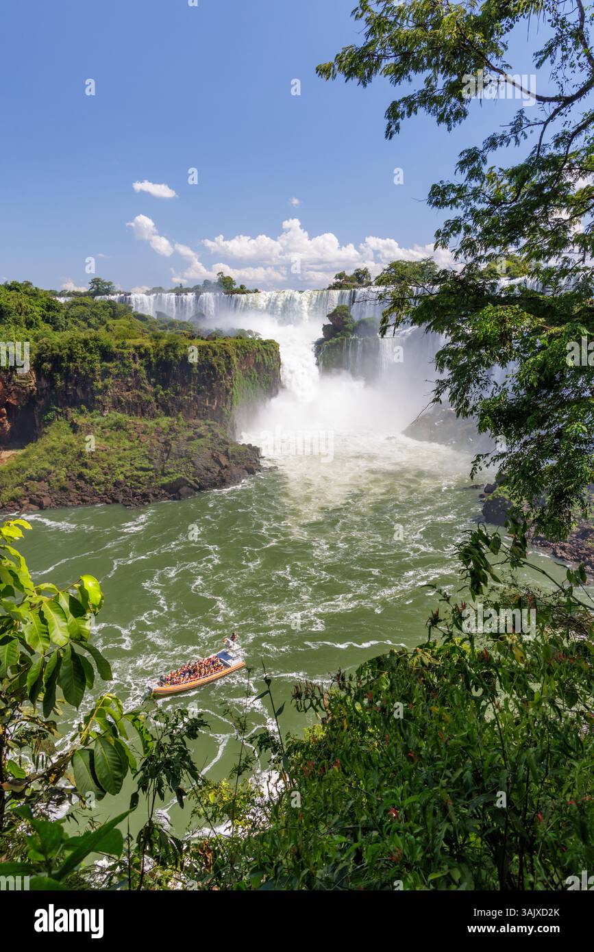 Beautiful view of the Iguazu Falls in Misiones, Argentina. Stock Photo