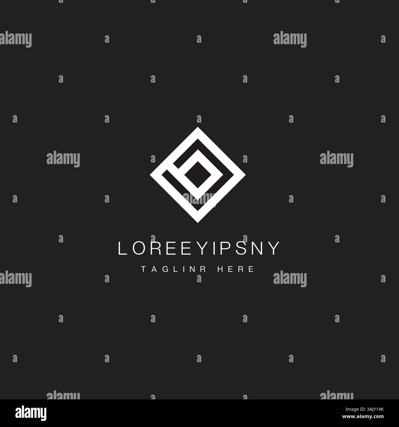 Modern and Interlocked Lines Logo design vector Stock Vector
