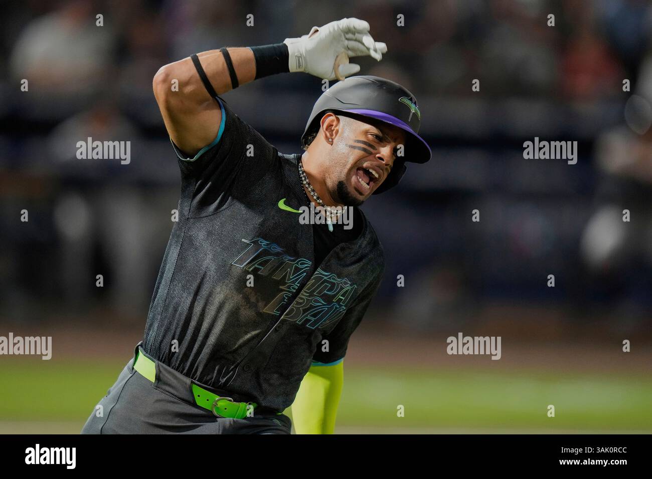 Tampa Bay Rays' Christopher Morel celebrates his solo home run off ...