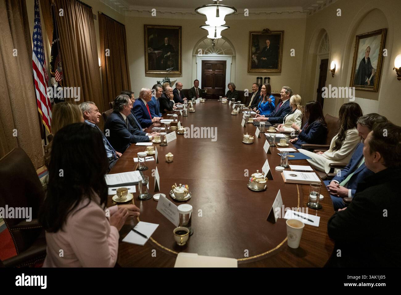 President Donald Trump holds a Cabinet meeting, Thursday, April 10 ...