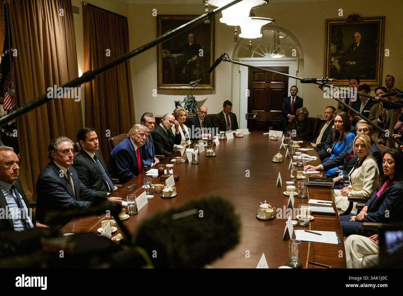 President Donald Trump holds a Cabinet meeting, Thursday, April 10 ...