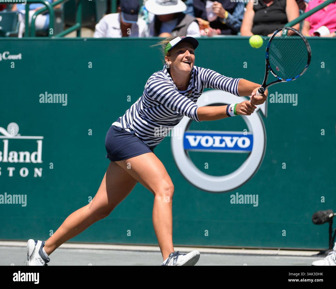 April 6, 2017: Irina-Camelia Begu (ROU) defeated Samantha Stosur (UAS) 7-5, 6-3, at the Volvo Car Open being played at Family Circle Tennis Center in Charleston, South Carolina. ©Leslie Billman/Tennisclix/Cal Sport Media(Credit Image: &copy; Leslie Billman/CSM via ZUMA Wire) Stock Photo
