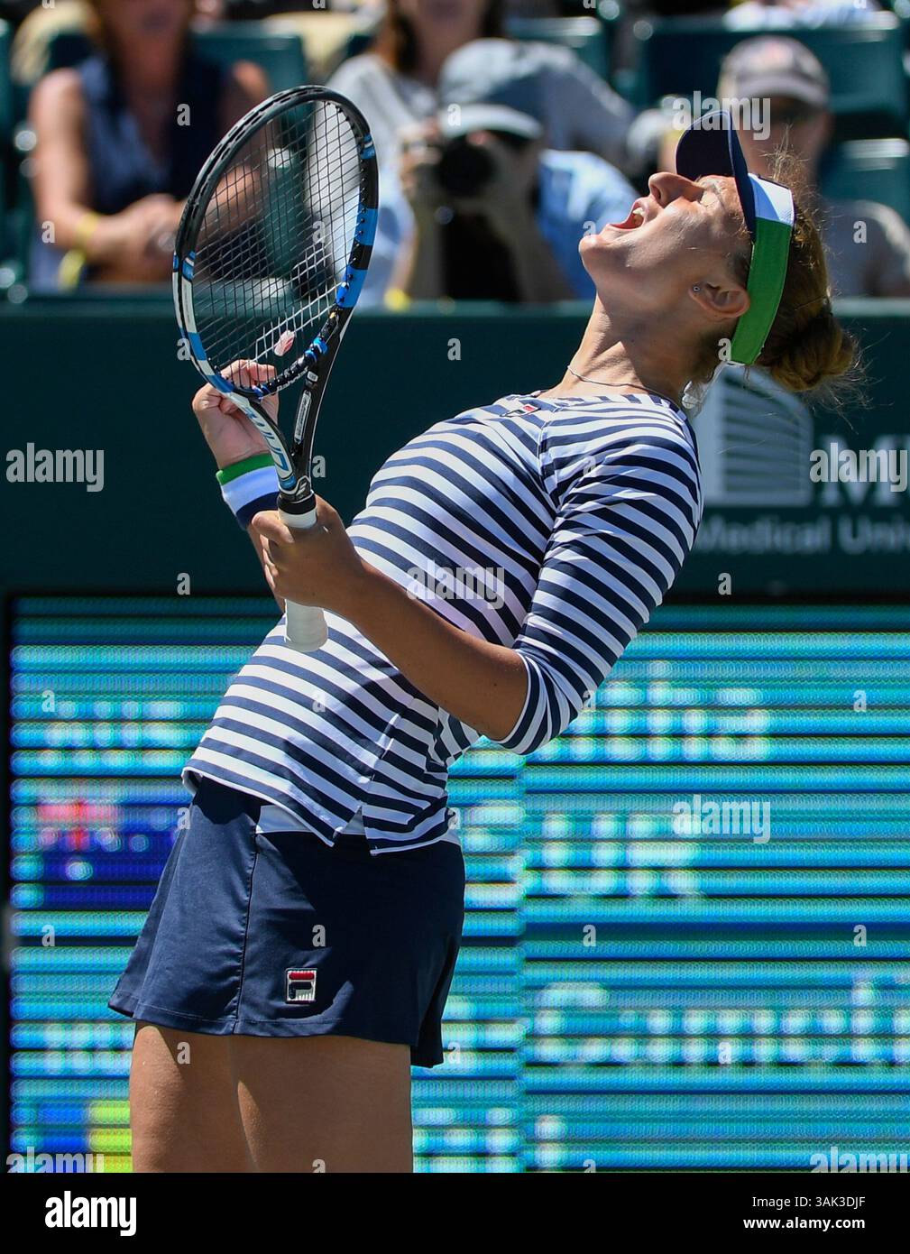 April 6, 2017: Irina-Camelia Begu (ROU) defeated Samantha Stosur (UAS) 7-5, 6-3, at the Volvo Car Open being played at Family Circle Tennis Center in Charleston, South Carolina. ©Leslie Billman/Tennisclix/Cal Sport Media(Credit Image: &copy; Leslie Billman/CSM via ZUMA Wire) Stock Photo