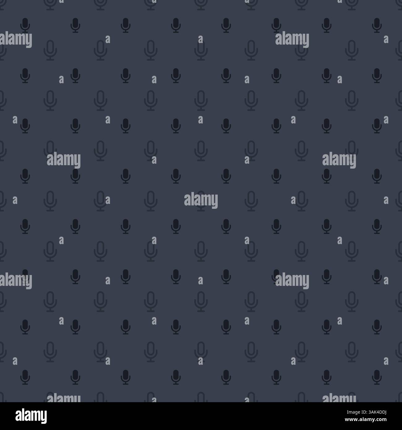 Vector seamless pattern microphones for design Stock Vector