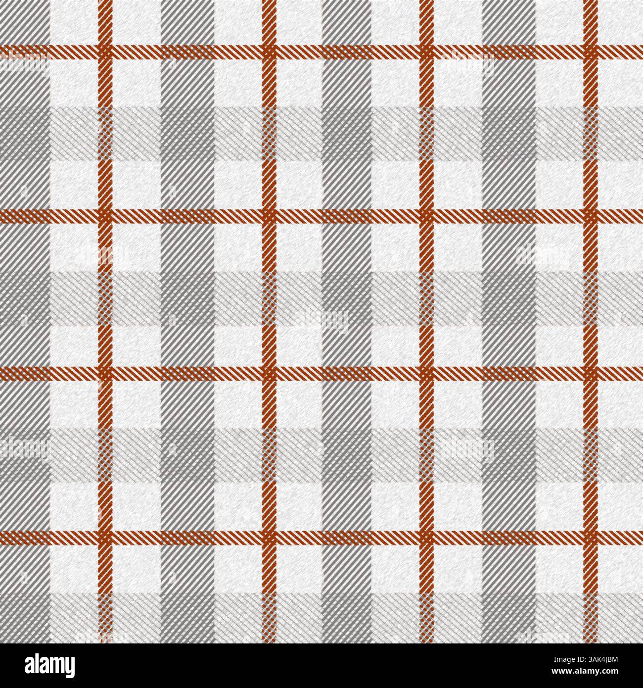 Gray and white checkered pattern with brown lines Stock Photo