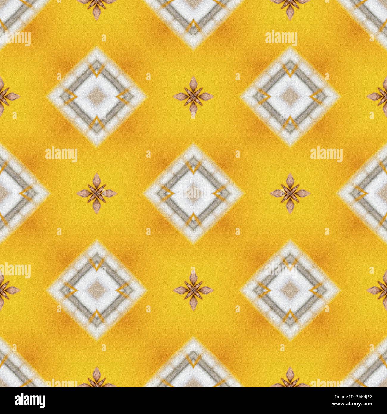 Abstract seamless pattern background in yellow beige and brown Stock Photo