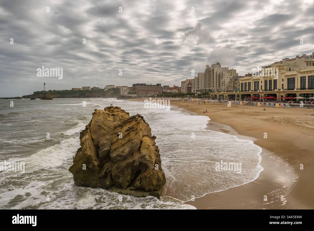 Beautiful coast of Biarritz, France, on the Bay of Biscay Stock Photo