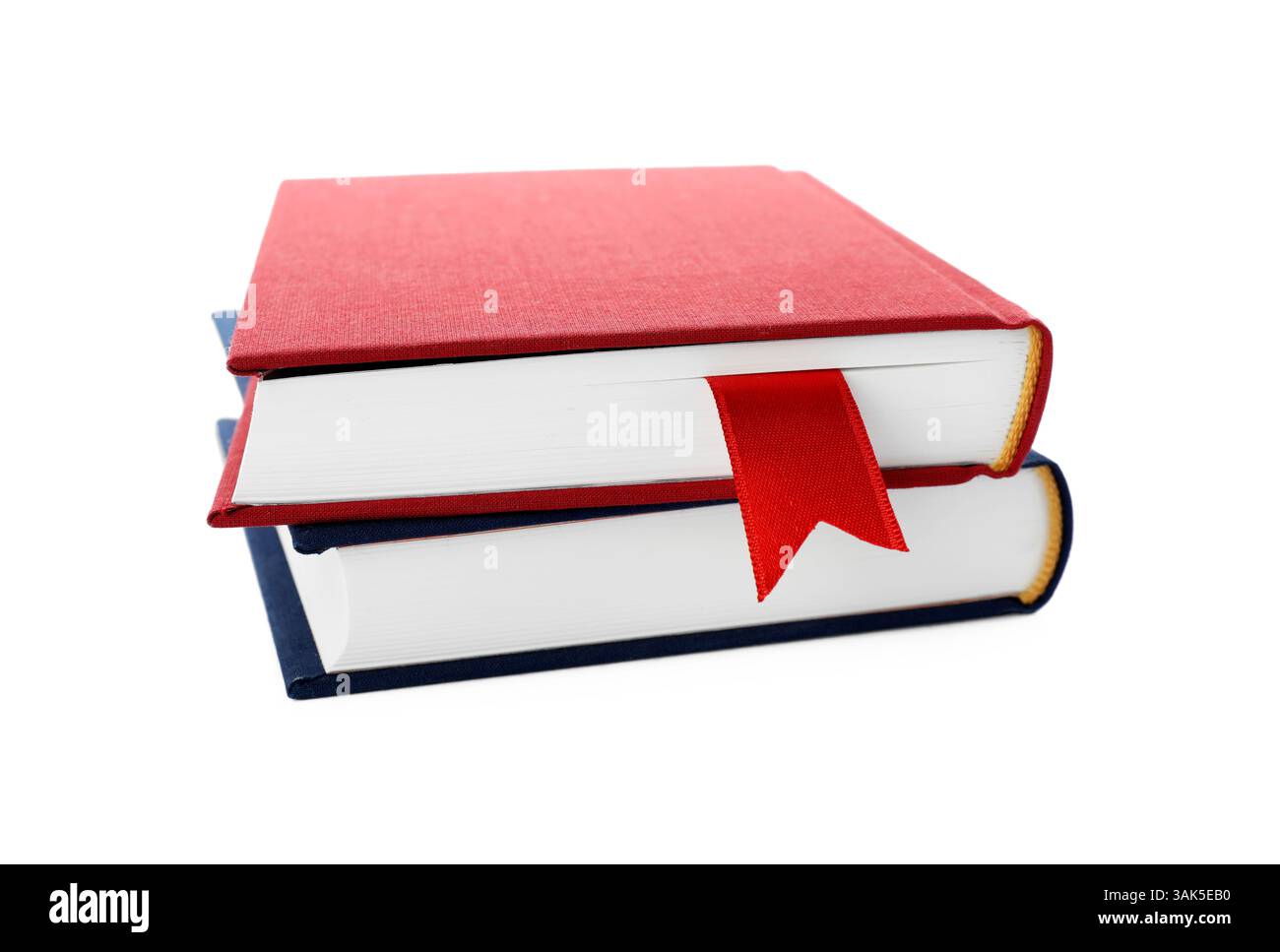 Book About Red Line Ribbon Book with red ribbon bookmark and blue one isolated on white Stock ...