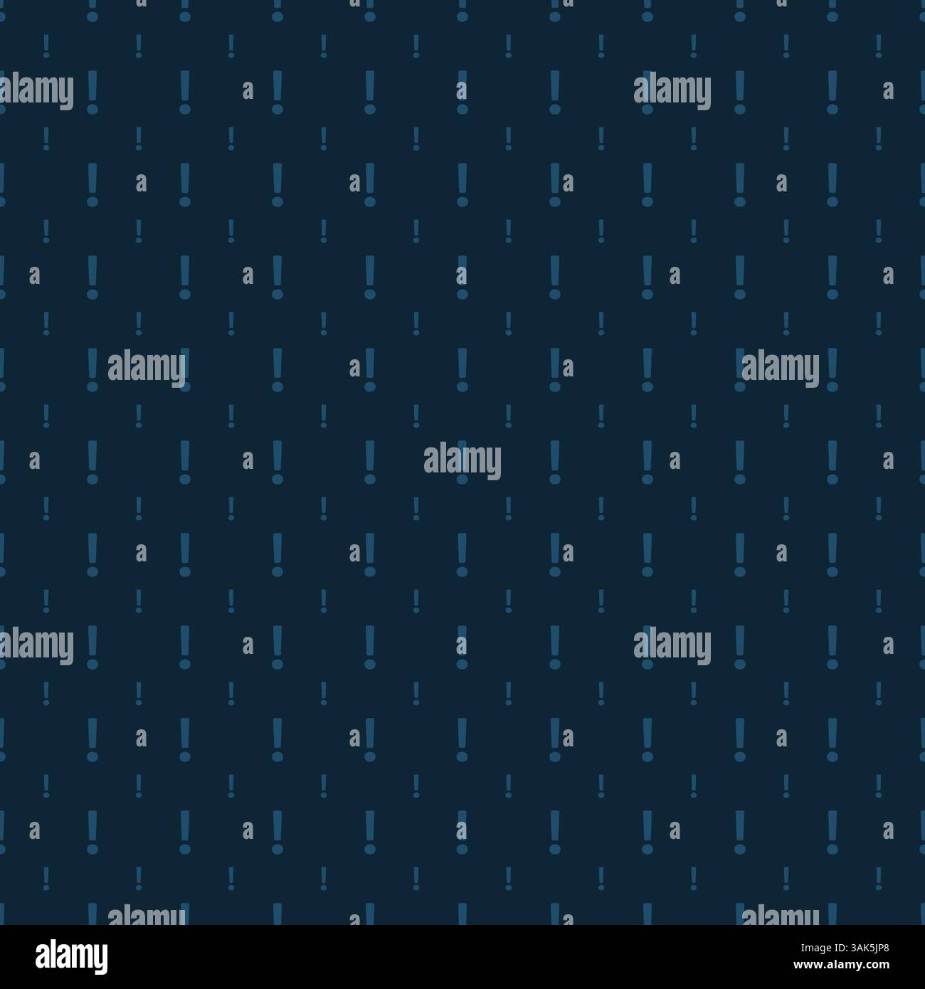 Exclamation marks repetition abstract seamless background Stock Vector